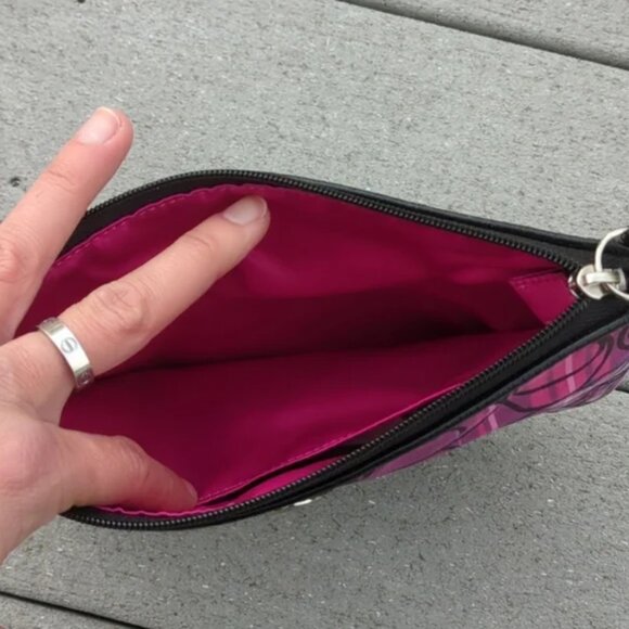 NWOT Coach Poppy Tartan Plaid Logo Catch All | Coach Cosmetic Bag - Picture 7 of 9